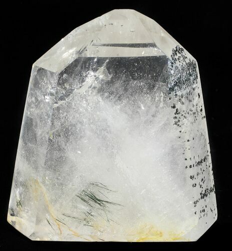 Polished Quartz Crystal Point (Epidote Inclusion) - Madagascar #56130